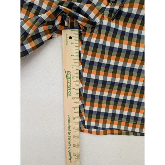 QOR Men's Swim Shorts Trunks Size 36 Blue Green Orange Plaid NEW - Picture 8 of 10